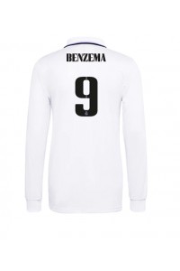 Fotbalové Dres Real Madrid Karim Benzema #9 Domácí Oblečení 2022-23 Dlouhý Rukáv